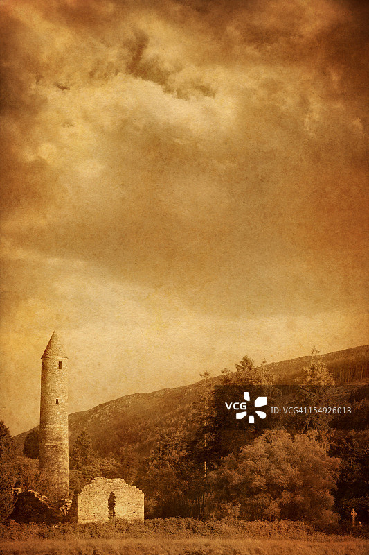 古老的圆形塔楼图片素材