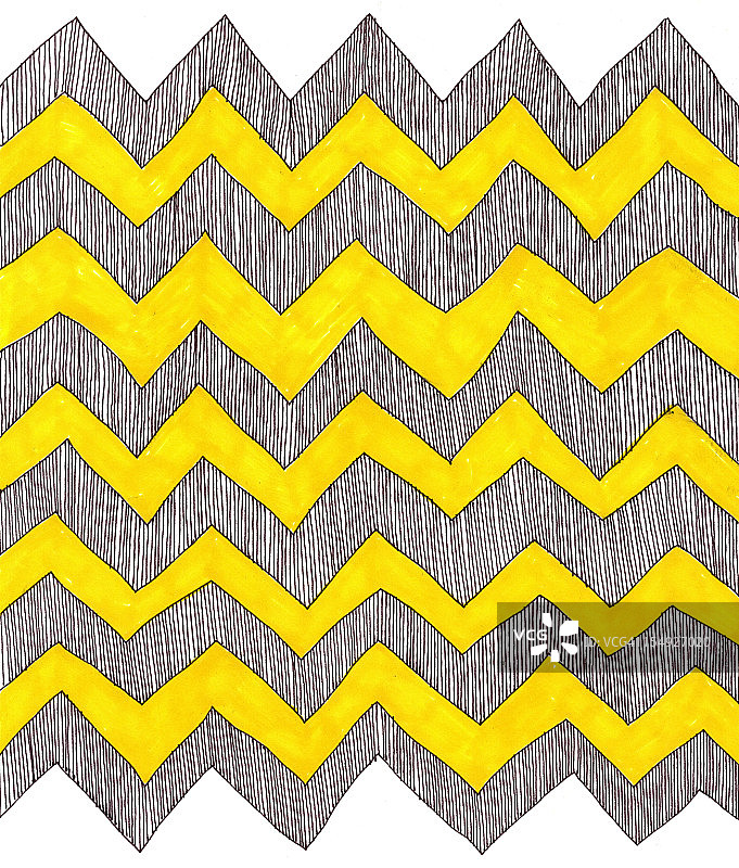 黄色锯齿形图案图片素材
