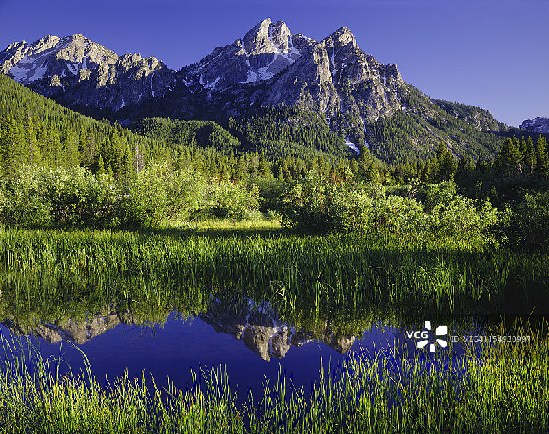 锯齿山脉，美国爱达荷州斯坦利图片素材