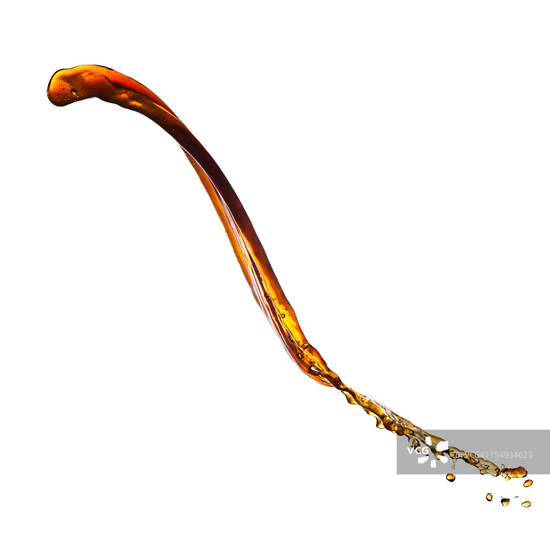 白色背景下的咖啡飞溅图片素材
