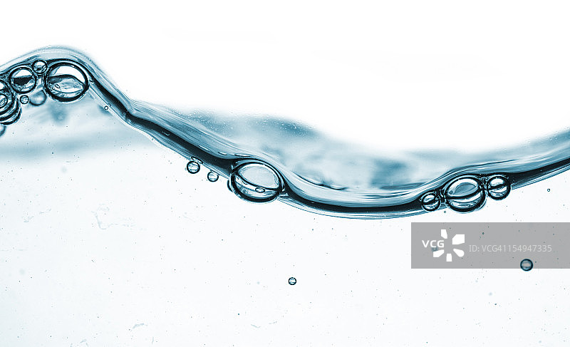 水中透明气泡特写图片素材