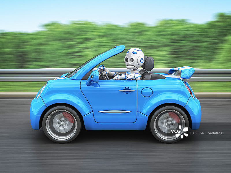 机器人开车图片素材