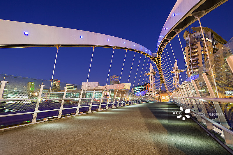 英国曼彻斯特千禧桥图片素材