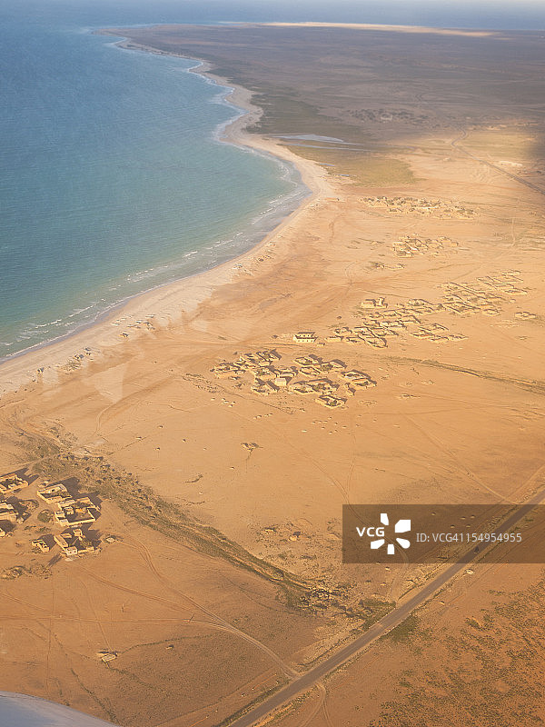 空中俯瞰索科特拉岛海滩图片素材