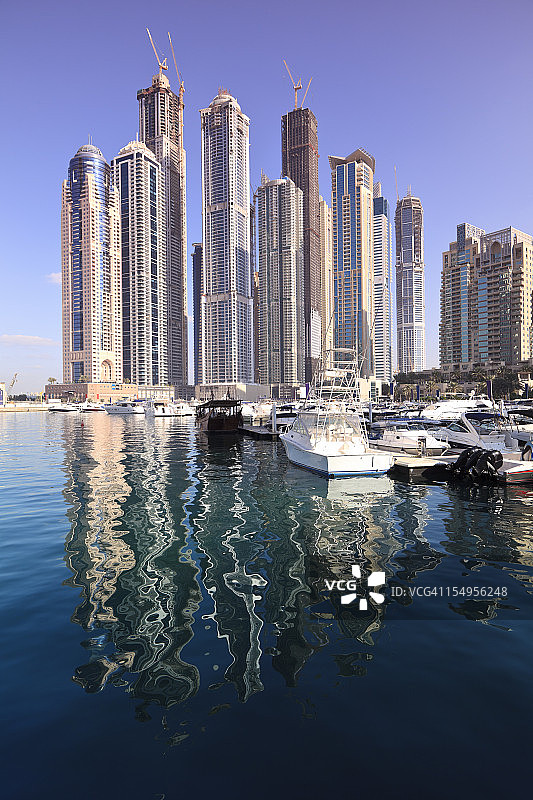迪拜码头风光图片素材