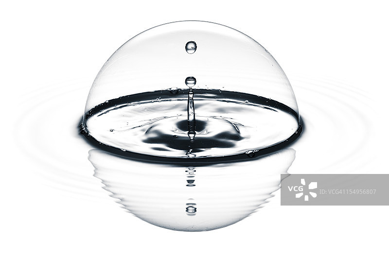 气泡中的水滴 - 定格动画图片素材