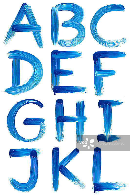 白色背景上的独立ABC图片素材