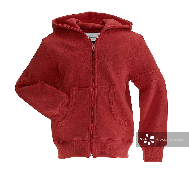白色背景上的红色卫衣图片素材