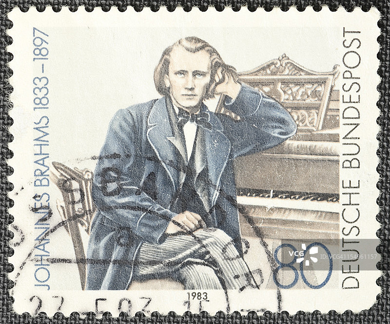 德国邮票：约翰内斯·勃拉姆斯图片素材