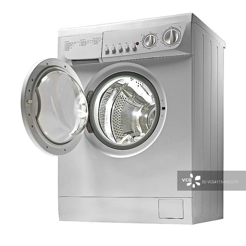 打开门的洗衣机图片素材