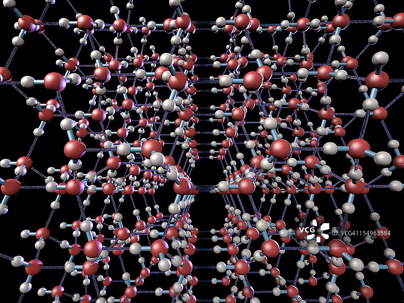 冰的晶体结构图片素材