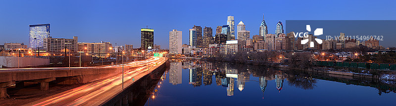 宾夕法尼亚州费城全景图片素材