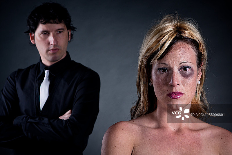 家庭暴力概念图片素材