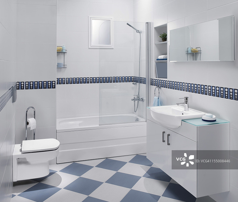 现代设计师的家居浴室图片素材