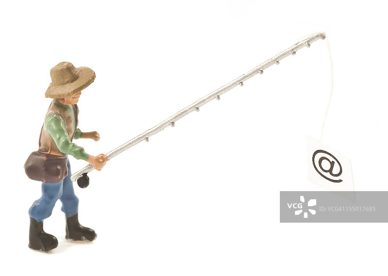 抽象另类的渔夫网络犯罪钓鱼图片素材