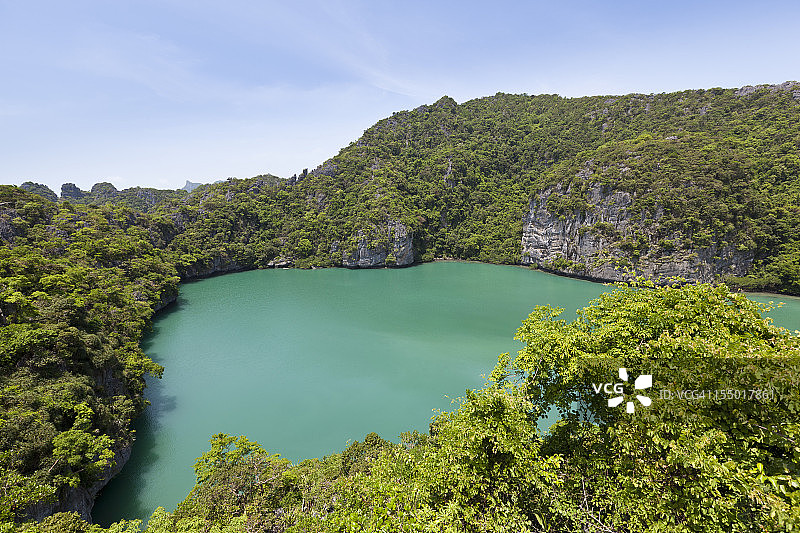 蓝色泻湖图片素材