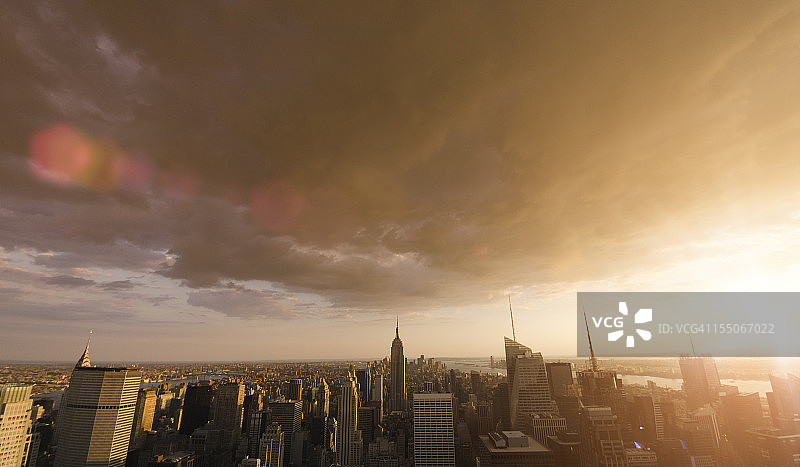 纽约帝国大厦日落景观图片素材