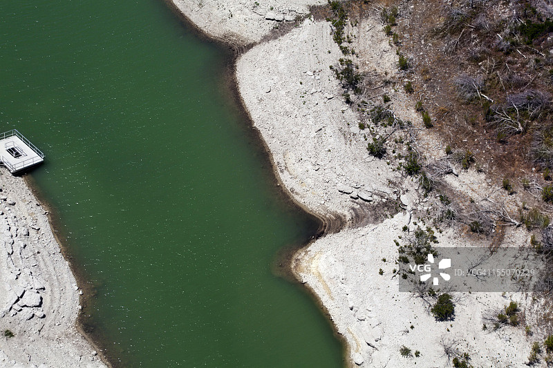 奥斯汀特拉维斯湖的干旱景象图片素材