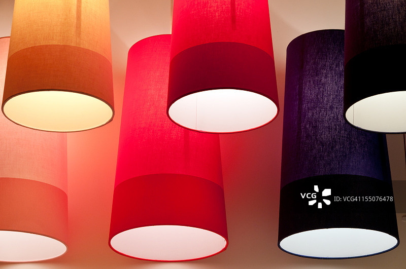 图案，彩色灯罩图片素材