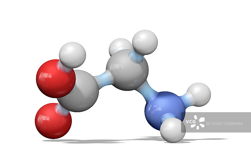 氨基酸甘氨酸球棍模型图片素材