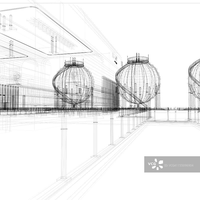 油罐线框图图片素材