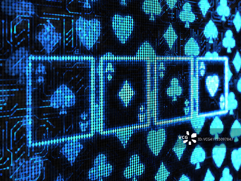 电脑扑克图片素材