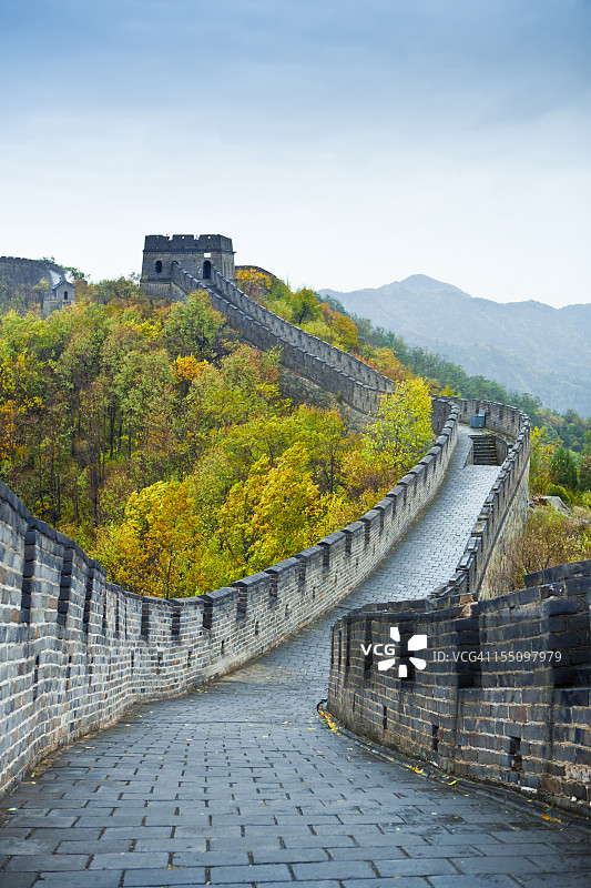 秋天的中国长城图片素材
