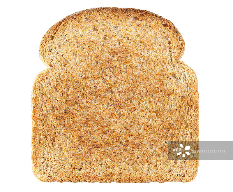 白色背景上的面包切片（含裁剪路径）图片素材