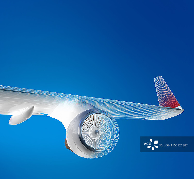 飞机飞越天空图片素材