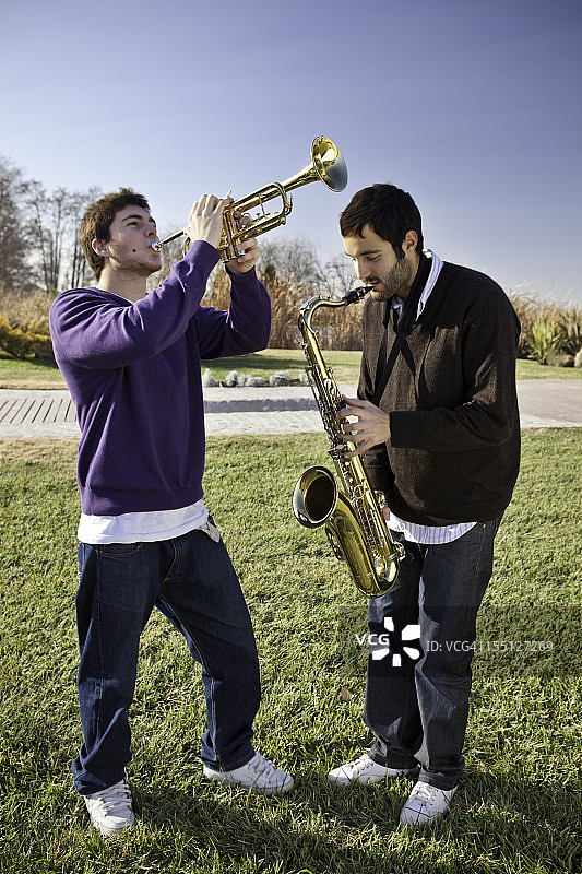 音乐家二重奏图片素材