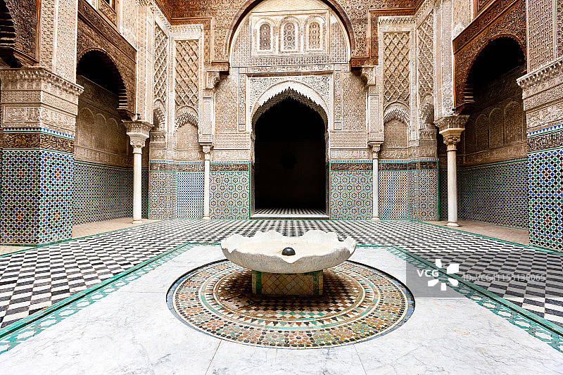 摩洛哥非斯阿塔林伊斯兰学校图片素材