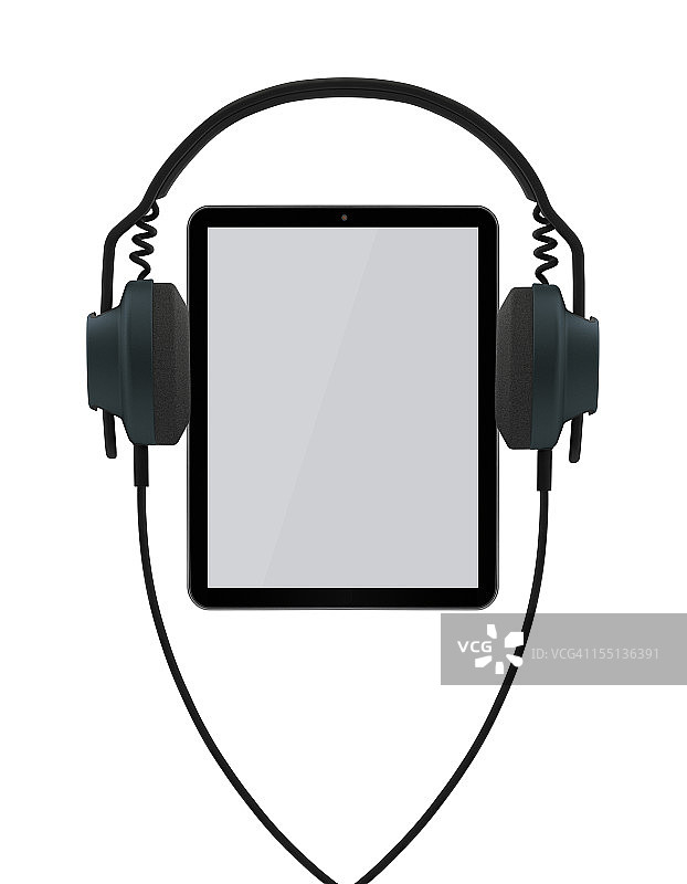 用平板电脑听音乐图片素材