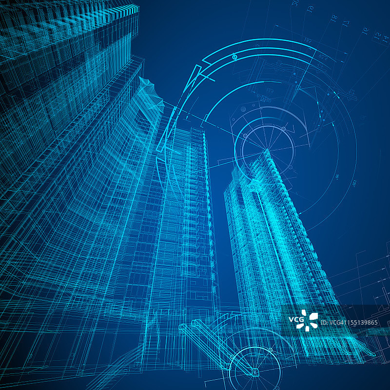 建筑蓝图图片素材