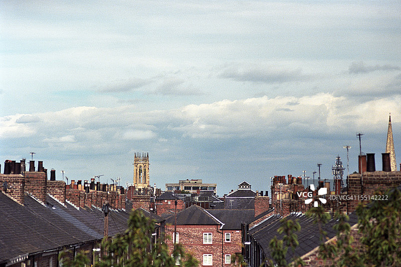 约克的夜空和屋顶风光图片素材