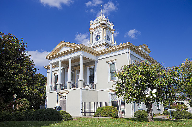 北卡罗来纳州摩根顿的伯克县法院图片素材