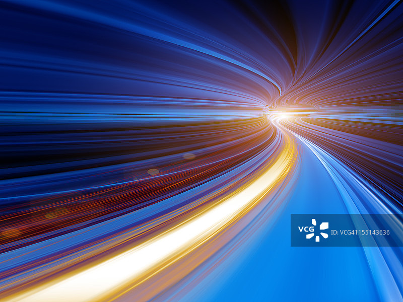 隧道中的抽象速度运动图片素材