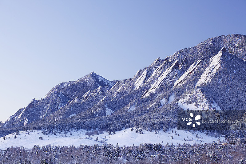 科罗拉多州博尔德的雪山图片素材