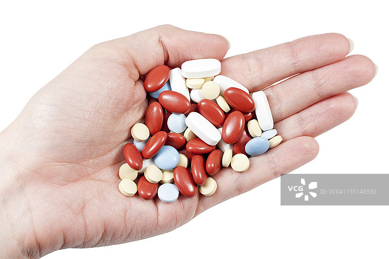 手上的药物图片素材