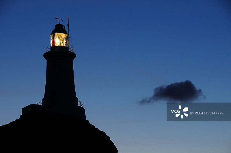 科比埃灯塔，泽西岛图片素材