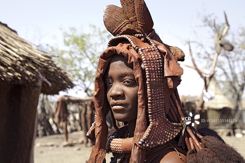 纳米比亚辛巴族新娘图片素材