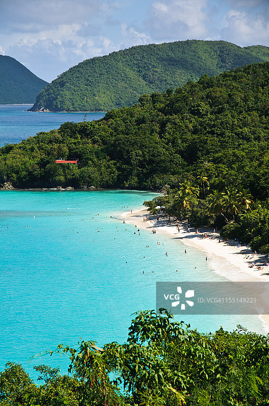 马霍湾海滩图片素材