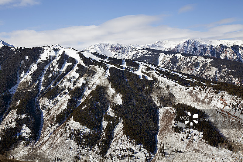 阿斯彭高地滑雪场图片素材