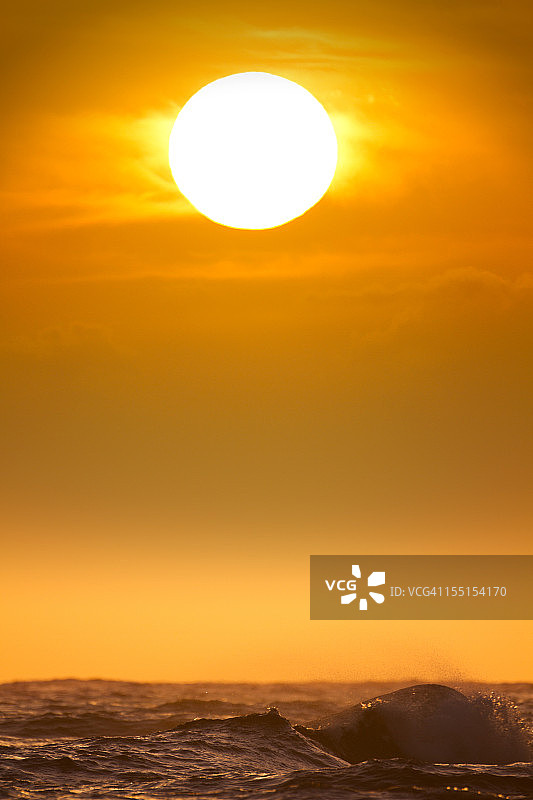 海洋日落美景（高分辨率远摄）图片素材