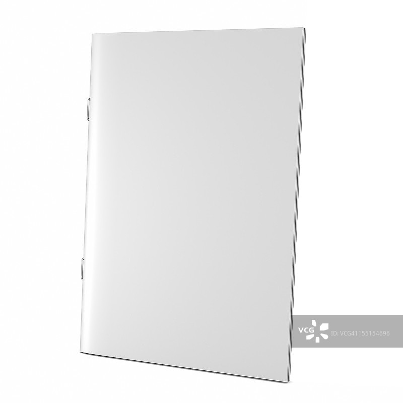 白色背景上的空白白色书本封面图片素材