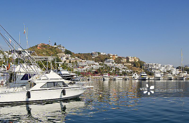 墨西哥码头船只图片素材