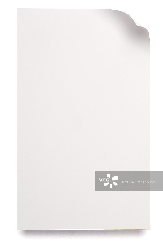 白色背景上的空白便签纸图片素材