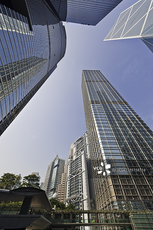 香港金融区市中心摩天大楼图片素材