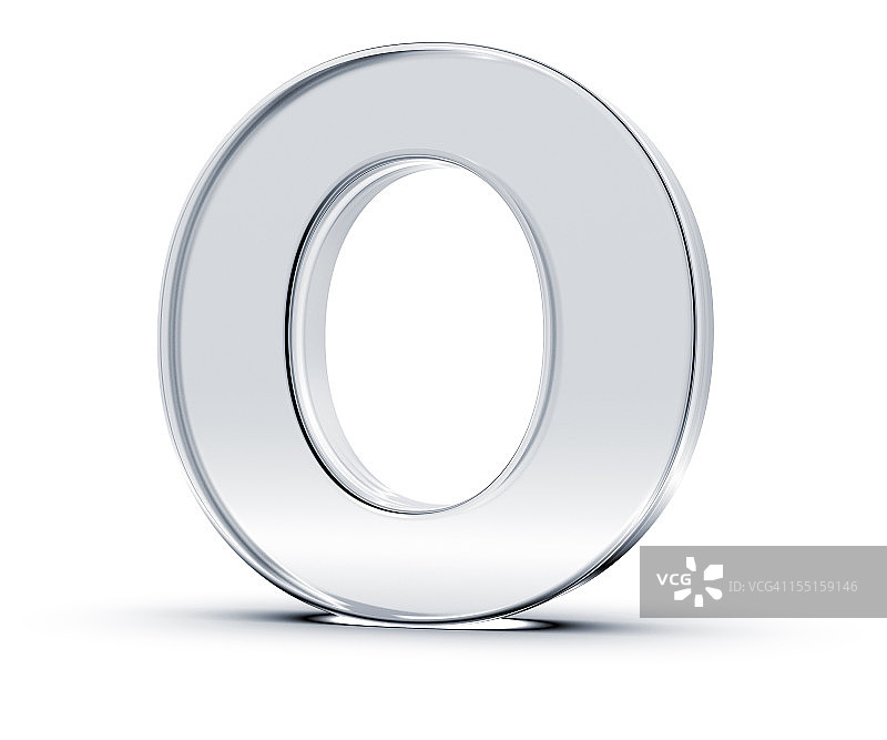 金属字母O立式图片素材