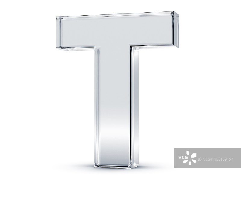 巨型银色字母T图片素材