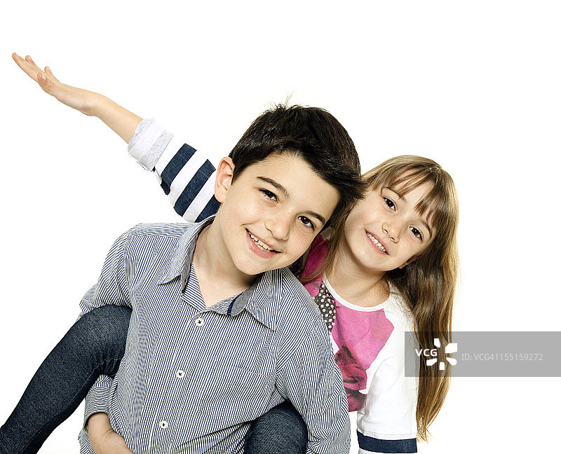 两个快乐的兄弟图片素材